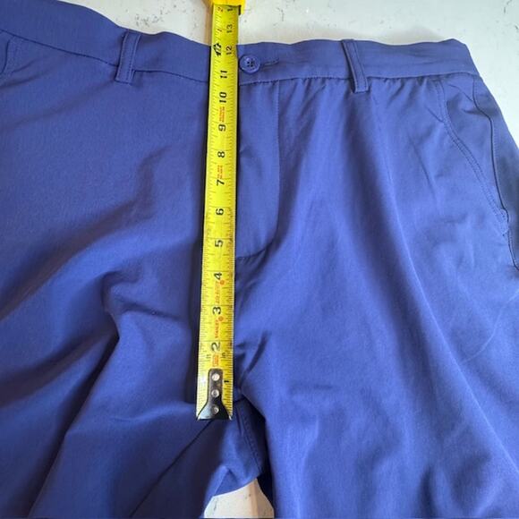 Hreski Mens Performance Golf Shorts Dk Blue Size 36 Button Front With Pockets - Picture 11 of 12